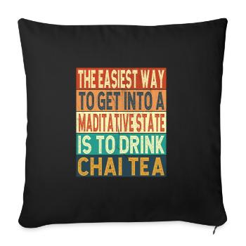 Chai - Sofa pillowcase 17,3'' x 17,3'' (45 x 45 cm) - black - Front