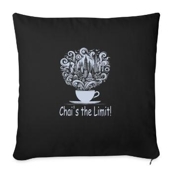 Chai - Sofa pillowcase 17,3'' x 17,3'' (45 x 45 cm) - black - Front