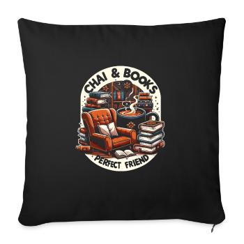 Chai - Sofa pillowcase 17,3'' x 17,3'' (45 x 45 cm) - black - Front