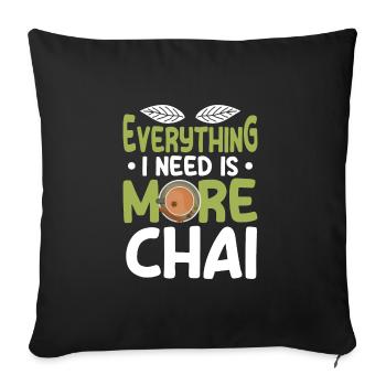 Chai Tea - Sofa pillowcase 17,3'' x 17,3'' (45 x 45 cm) - black - Front