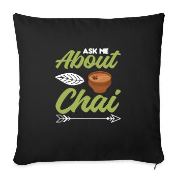 Chai - Sofa pillowcase 17,3'' x 17,3'' (45 x 45 cm) - black - Front