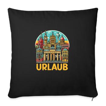 Holiday - Sofa pillowcase 17,3'' x 17,3'' (45 x 45 cm) - black - Front