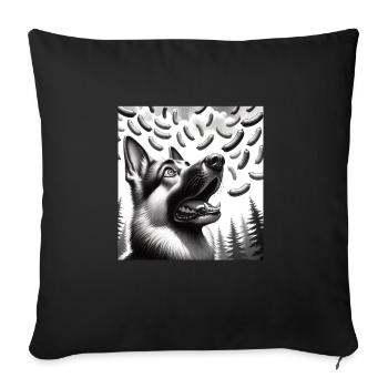 Chien de berger - Housse de coussin décorative 45 x 45 cm - noir - Devant