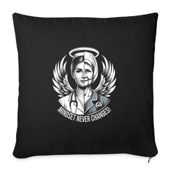 Geriatric nurse - Sofa pillowcase 17,3'' x 17,3'' (45 x 45 cm) - black - Front