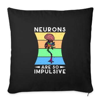 Gehirn Arzt Neurologie Anatomie Neurochirurg - Sofakissenbezug 45 x 45 cm - Schwarz - Vorne