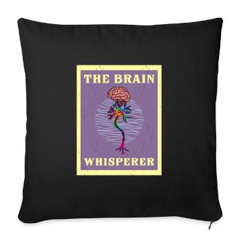 Neurologe Gehirn Neurochirurg Neuron Arzt - Sofakissenbezug 45 x 45 cm - Schwarz - Vorne