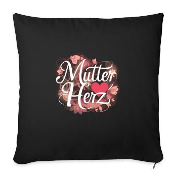 Muttertag - Sofakissenbezug 45 x 45 cm - Schwarz - Vorne