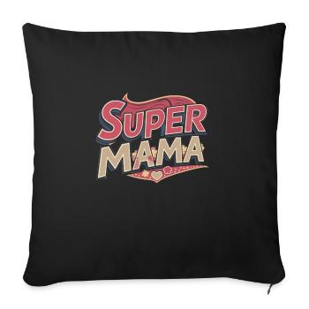 Fête des Mères - Housse de coussin décorative 45 x 45 cm - noir - Devant