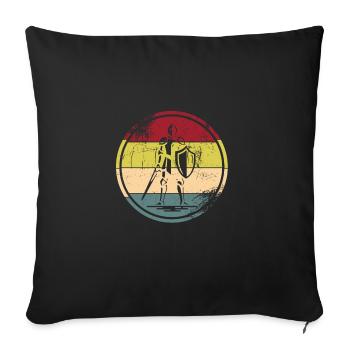 Marché médiéval - Housse de coussin décorative 45 x 45 cm - noir - Devant
