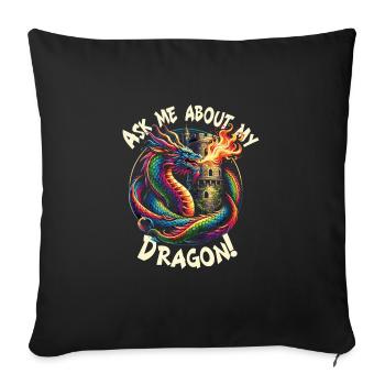 Marché médiéval - Housse de coussin décorative 45 x 45 cm - noir - Devant