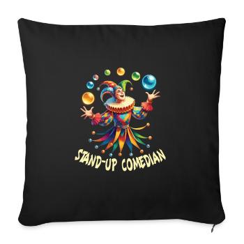Medieval Market - Sofa pillowcase 17,3'' x 17,3'' (45 x 45 cm) - black - Front