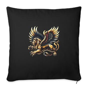 Marché médiéval - Housse de coussin décorative 45 x 45 cm - noir - Devant