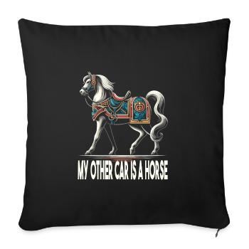 Medieval Market - Sofa pillowcase 17,3'' x 17,3'' (45 x 45 cm) - black - Front