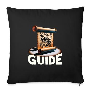 Marché médiéval - Housse de coussin décorative 45 x 45 cm - noir - Devant