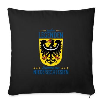 Schlesien Herkunft Provinz Region Deutschland - Sofakissenbezug 45 x 45 cm - Schwarz - Vorne