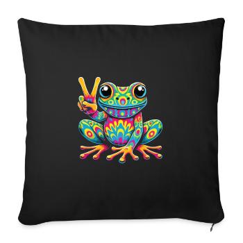 Hippie Festival - Housse de coussin décorative 45 x 45 cm - noir - Devant