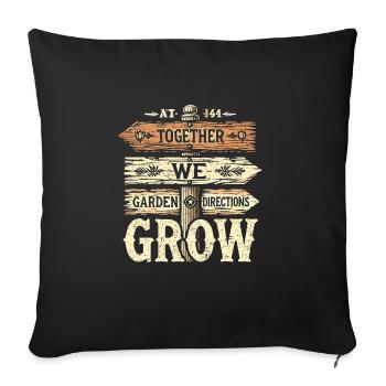Jardin - Housse de coussin décorative 45 x 45 cm - noir - Devant