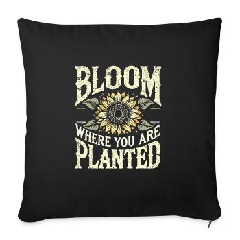Jardin - Housse de coussin décorative 45 x 45 cm - noir - Devant