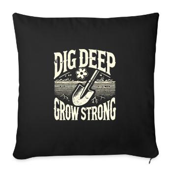 Jardin - Housse de coussin décorative 45 x 45 cm - noir - Devant