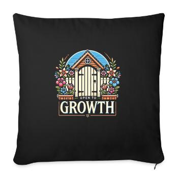 Jardin - Housse de coussin décorative 45 x 45 cm - noir - Devant