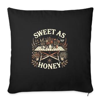 Jardin - Housse de coussin décorative 45 x 45 cm - noir - Devant