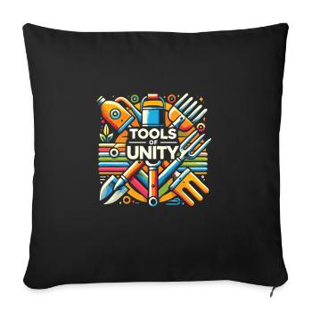Jardin - Housse de coussin décorative 45 x 45 cm - noir - Devant