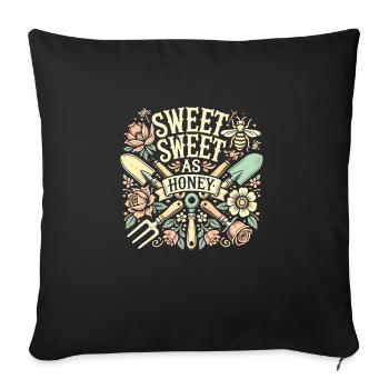 Jardin - Housse de coussin décorative 45 x 45 cm - noir - Devant
