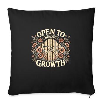 Jardin - Housse de coussin décorative 45 x 45 cm - noir - Devant