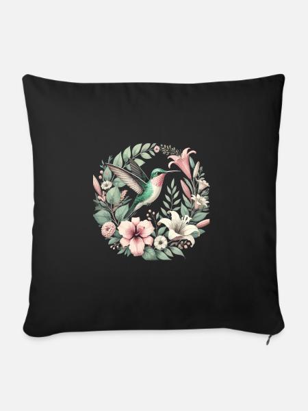 Exotisch - Sofakissenbezug 45 x 45 cm - Schwarz