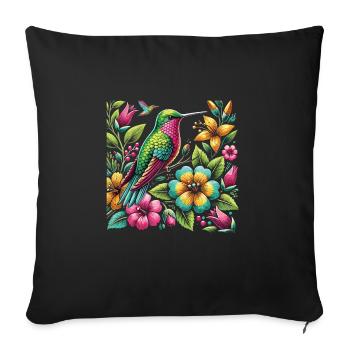 Exotic - Sofa pillowcase 17,3'' x 17,3'' (45 x 45 cm) - black - Front