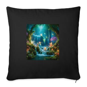 Fairy tale - Sofa pillowcase 17,3'' x 17,3'' (45 x 45 cm) - black - Front