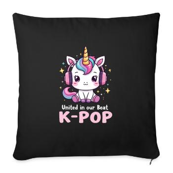 K-Pop - Sofakissenbezug 45 x 45 cm - Schwarz - Vorne