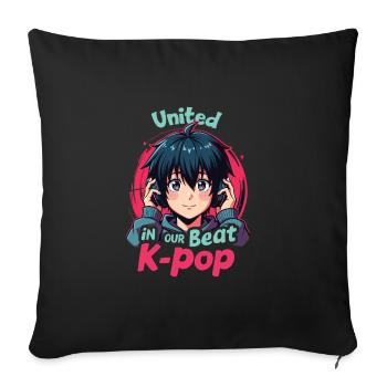 K-Pop - Sofa pillowcase 17,3'' x 17,3'' (45 x 45 cm) - black - Front