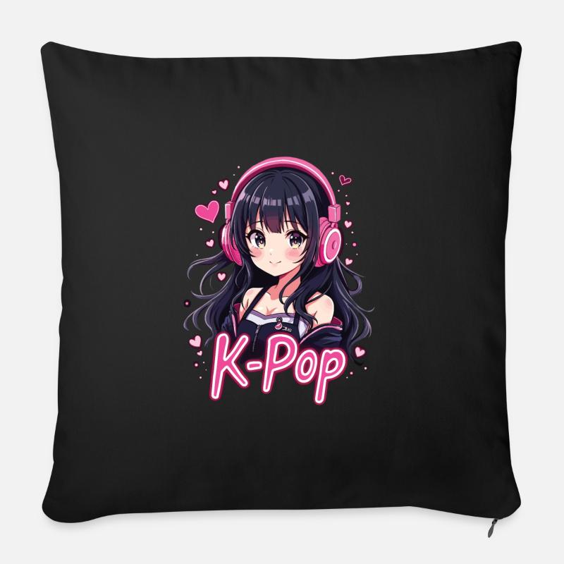 K-Pop - Sofakissenbezug 45 x 45 cm - Schwarz