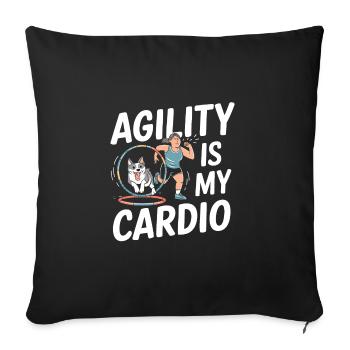 Agility - Sofakissenbezug 45 x 45 cm - Schwarz - Vorne