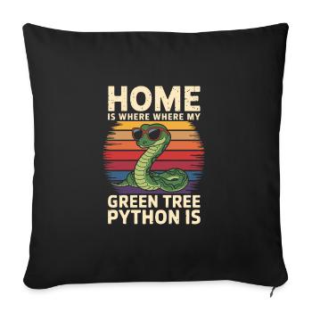 Snake - Sofa pillowcase 17,3'' x 17,3'' (45 x 45 cm) - black - Front