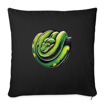 Snake - Sofa pillowcase 17,3'' x 17,3'' (45 x 45 cm) - black - Front