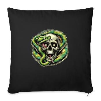 Snake - Sofa pillowcase 17,3'' x 17,3'' (45 x 45 cm) - black - Front