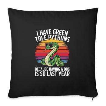 Snake - Sofa pillowcase 17,3'' x 17,3'' (45 x 45 cm) - black - Front