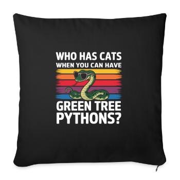 Snake - Sofa pillowcase 17,3'' x 17,3'' (45 x 45 cm) - black - Front