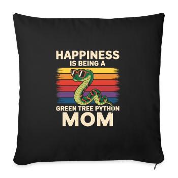 Snake - Sofa pillowcase 17,3'' x 17,3'' (45 x 45 cm) - black - Front