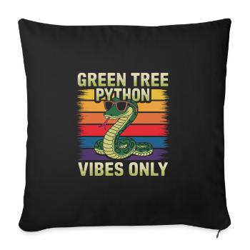 Snake - Sofa pillowcase 17,3'' x 17,3'' (45 x 45 cm) - black - Front