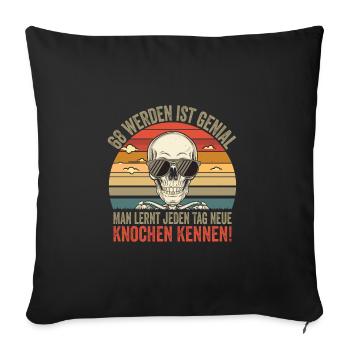 68th Birthday - Sofa pillowcase 17,3'' x 17,3'' (45 x 45 cm) - black - Front