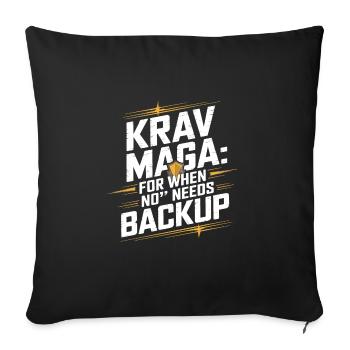 Krav Maga - Sofa pillowcase 17,3'' x 17,3'' (45 x 45 cm) - black - Front