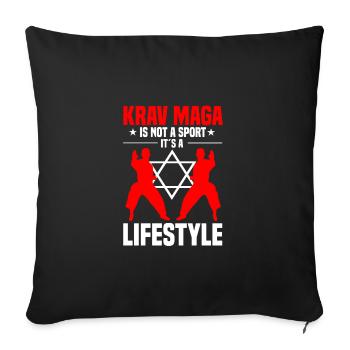 Krav Maga - Sofa pillowcase 17,3'' x 17,3'' (45 x 45 cm) - black - Front