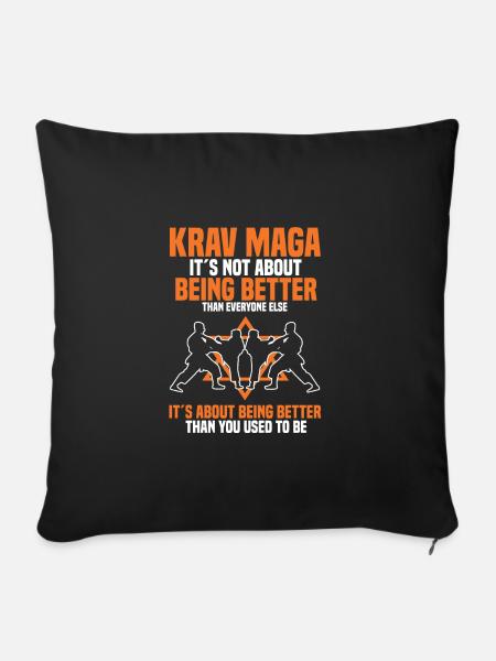 Krav Maga - Sofakissenbezug 45 x 45 cm - Schwarz