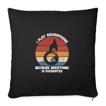 Sousaphone - Sofakissenbezug 45 x 45 cm - Schwarz - Vorne
