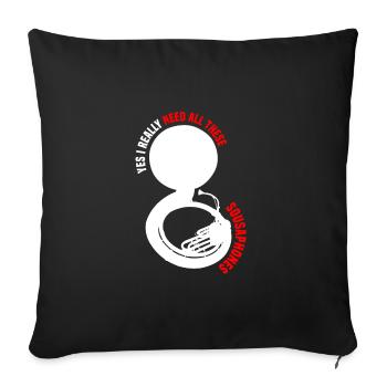Sousaphone - Sofakissenbezug 45 x 45 cm - Schwarz - Vorne