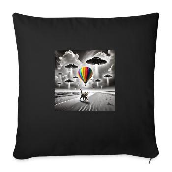 Balloon - Sofa pillowcase 17,3'' x 17,3'' (45 x 45 cm) - black - Front