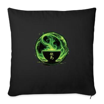 Matcha - Sofa pillowcase 17,3'' x 17,3'' (45 x 45 cm) - black - Front